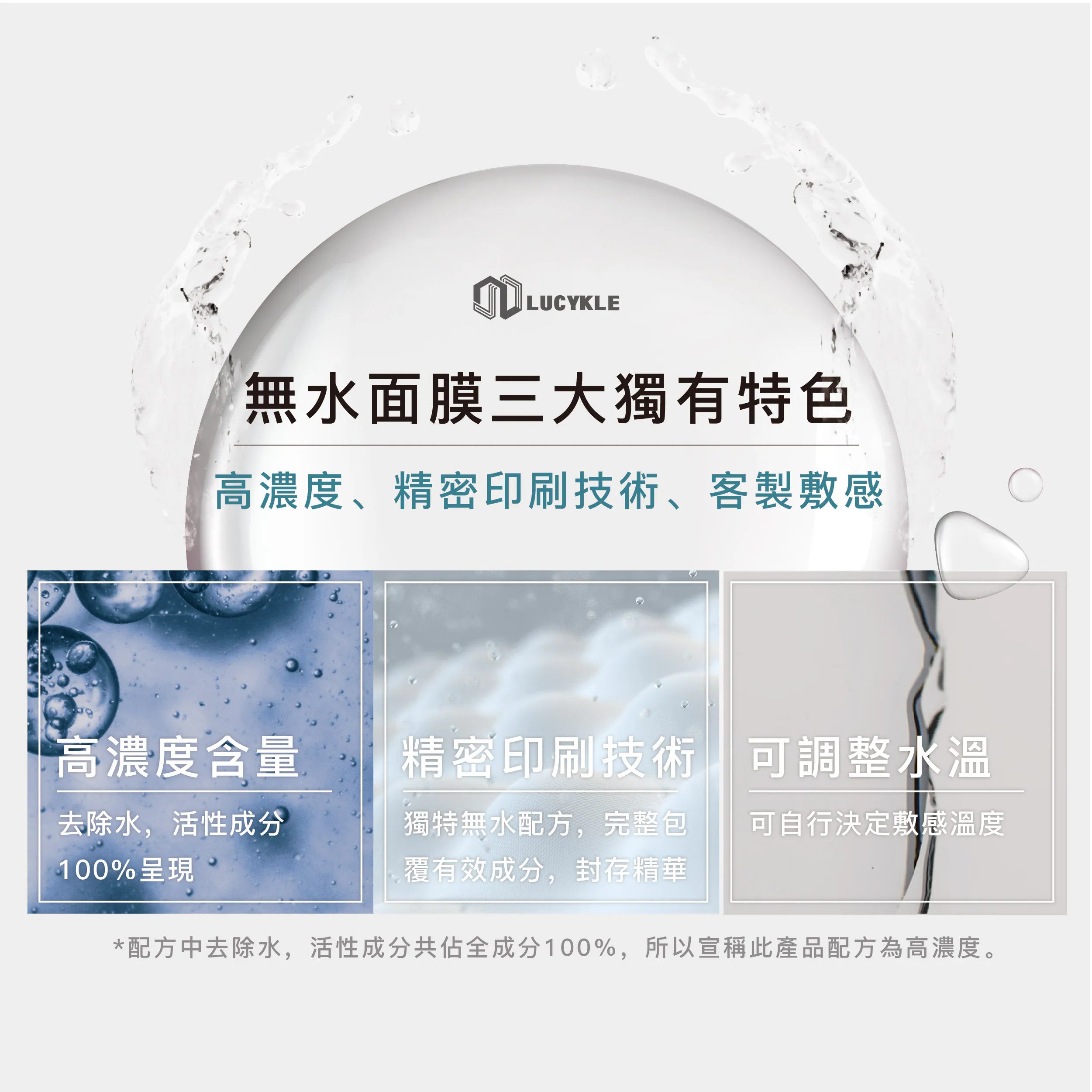 煥白亮顏無水面膜 5片入